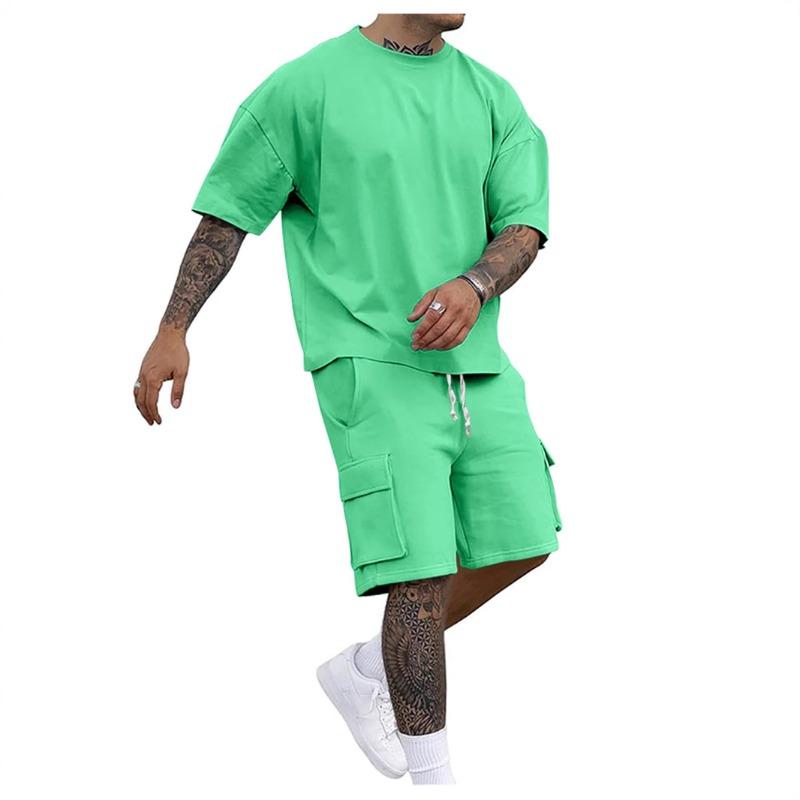 Loose Casual T-shirt Short-sleeved Shorts Two-piece Setmensummersuit