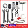 9PCS Bike Repair Tool Kit Crank Chain Cutter Extractor Freewheel Puller Crank Puller Spoke Wrench Complete Bike Maintenance Kits