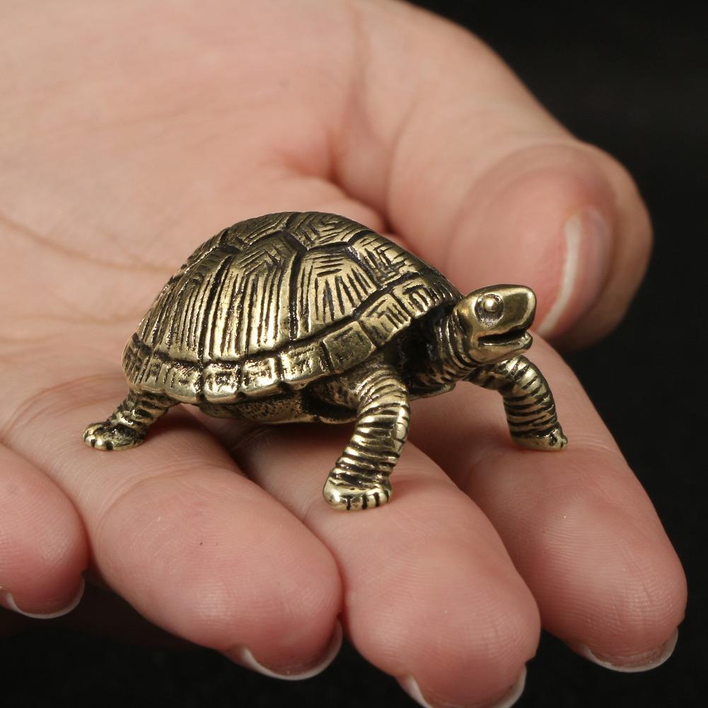 New Small Money Turtle Antique Solid Copper Turtle Small Desktop Ornaments Home Decoration Metal Figurines Souvenir