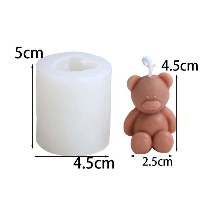 

3D Cute Cartoon Bear Silicone Candle Mold Handmade Soap Plaster Baking Mould Party Wedding Gift Making Kit