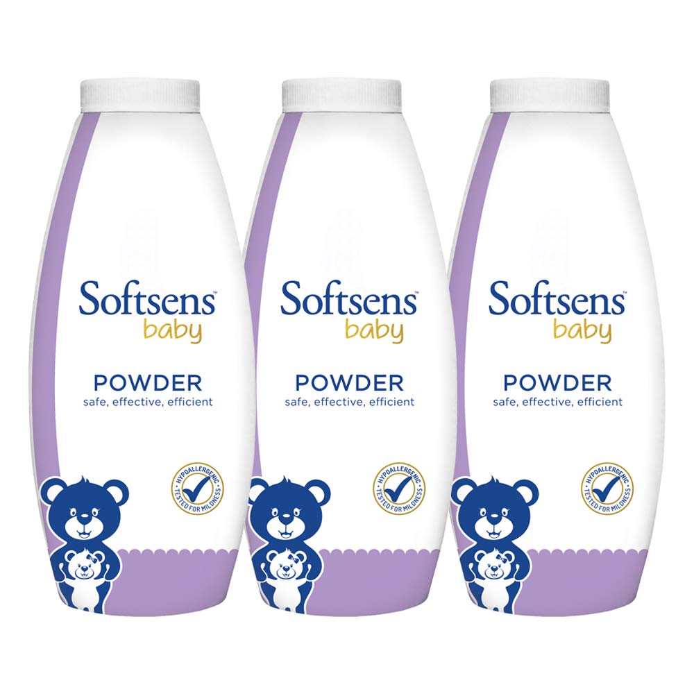 Softsens Baby Powder For Newborns And Infants Absorbs Excess Moisture Reduces Chafing Pack Of 3 Total Volume 200G Each