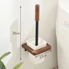 Nordic Solid Wood Light Luxury Towel Rack Bathroom Towel Shelf  Perforated Wall Mounted Towel Shelves Bathroom Accessories