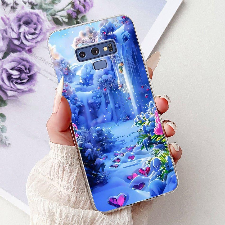 For Samsung Galaxy Note9 Elegant Floral Butterfly Phone Case For Samsung Note 9 SM-N960F SM-N9600 Soft Silicone TPU Cases