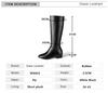 Fashion Winter PU Leather Women Knee High Boots Motorcycle Square Toe Zip Footwear Low Heels Female Riding Ladies Long Boats 2025 New