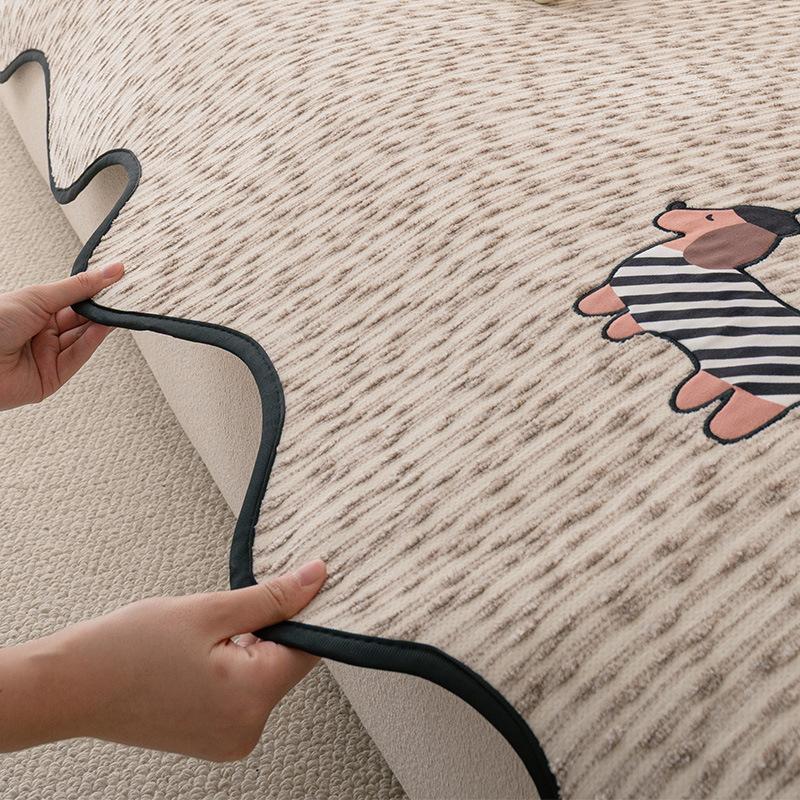 Chenier Straight Row Sofa Cushion Non-Slip Four-Season Special-Shaped Sofa Towel Cover One Piece High-End Sofa Cushion