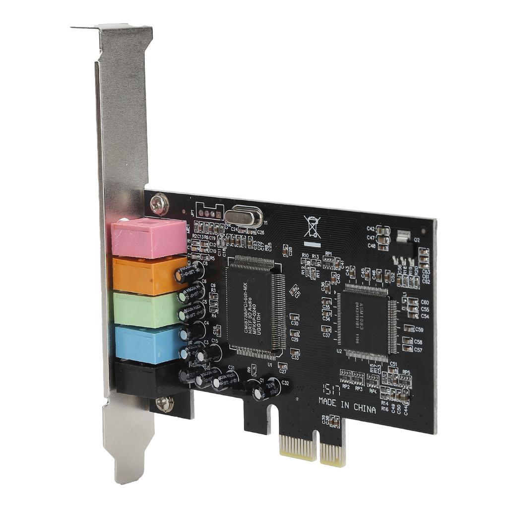 Sound Card PCIe5.1 Internal MultiChannel Sound Chip Express Adapter with Compact Disc for Desktop