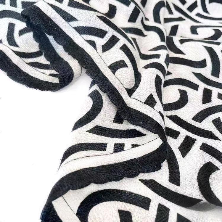 Versatile Silk Wool Diamond Lace Scarf: Double-Sided Real Silk, Warm Print Neckerchief for Women