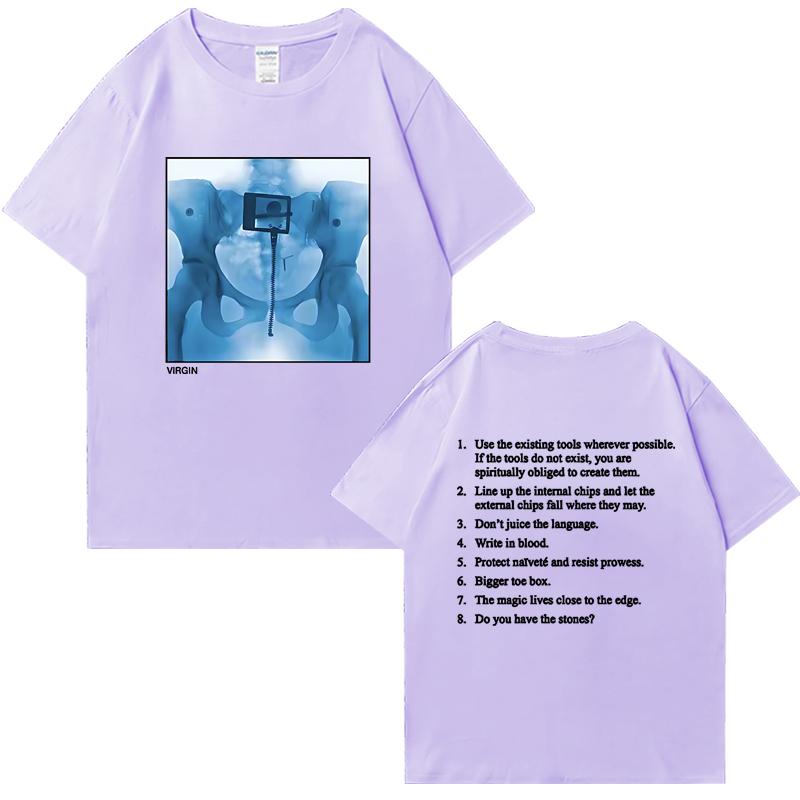 Fashion 2025 Virgin Album Double Sided Print Tee shirt Lorde Singer Graphic short sleeve Men Women t-shirts 100% Cotton Unisex