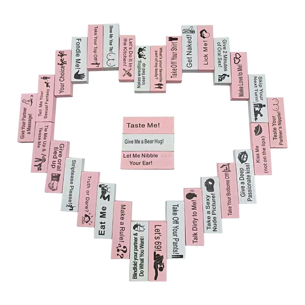 48-teiliges Dating-Nachtspiel, Tumbling Tower-Spiel, Stapelturm-Spiele aus Holz für Paare, Paaraktivitäten und Ideen für Dating-Nächte