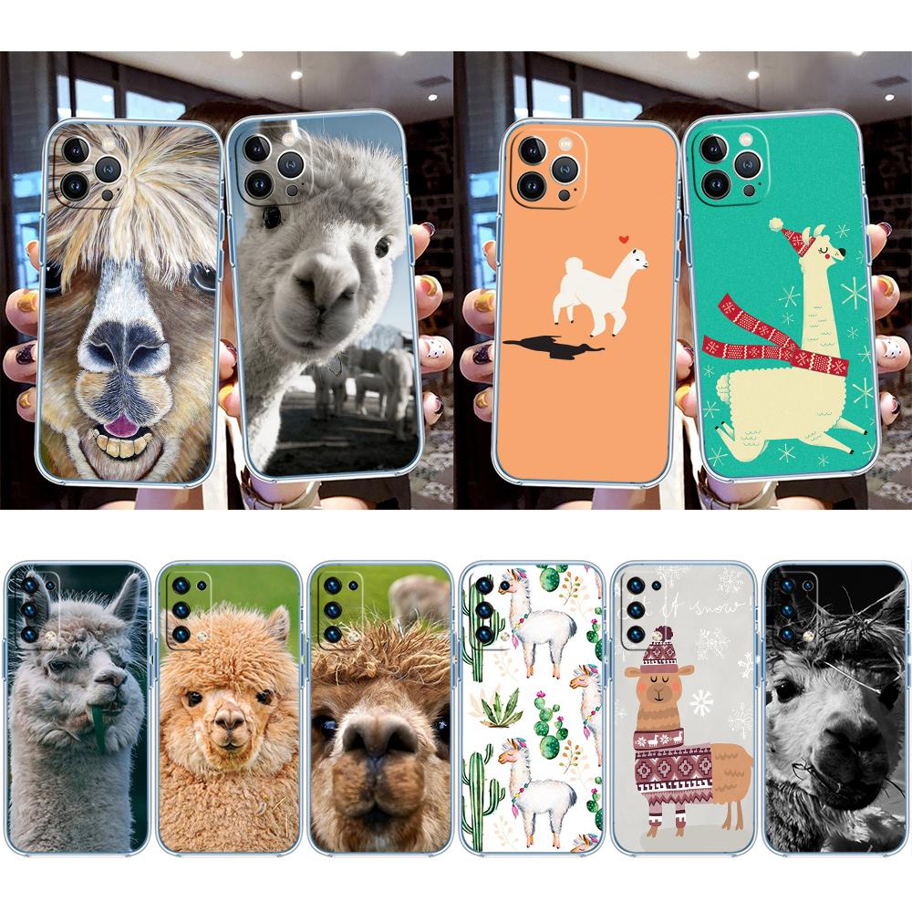 NH5 Alpaca Transparent Phone Case for LG K22 K30 K40 K40S K41 K42 K50 K50S K51 K51S K52 K61 K62 K71 K92 Q60 Q61 V40 V50 V60