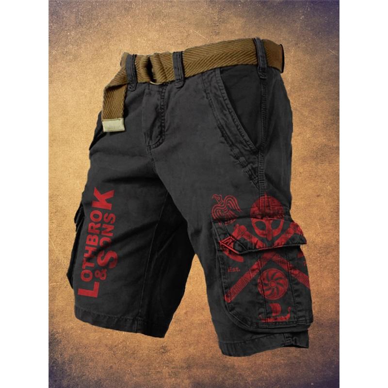 Men's Summer New Style European And American Style Halloween 3D Digital Printing Exaggerated Shorts Zipper Strange Pants