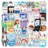 50 Zahnarzt-Serie Mix and Match Graffiti-Sticker Kinder-Cartoon-Graffiti-Sticker