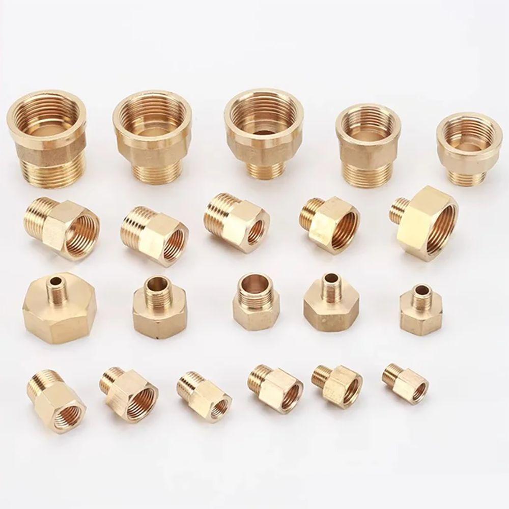 1/8 1/4 3/8 1/2 3/4 Female To Male Threaded Hex Bushing Reducer Connectors Copper Pipe Fitting Water Gas Adapter Connector