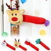 Christmas Decorations Door Handle Covers with Hanging Bells Soft Christmas Decors Xmas Pendant For Family Festives Accessories