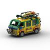 MOC Retro Camper Van Building Blocks Colorful Off-Road Adventure Vehicle Bricks Model Creative Desktop Collectible Toy