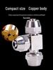 T-shaped Quick-Connect Pneumatic Fitting for High-Pressure Air Hoses, Nickel-Plated, Available in 4-12mm.