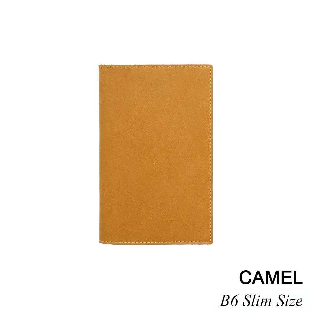 Nachfüllbares Leder A5/ B6 Slim/ A6 Notizbuch Journale Handgemachte Leder Tagebuchhülle mit 88 Blatt Papier für Schule Büro Schreiben