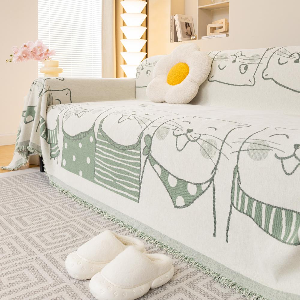 Chenille Sofa Cover Towel Sofa Seat Cushions Four Seasons Universal Sofa Cover Cover Double-Sided Full Cover Non-Slip Seat Cushion Cloth