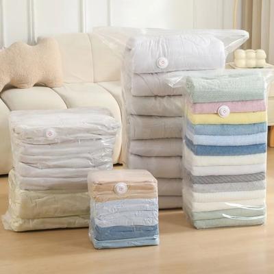 Reusable Vacuum Compression Bag Clothes Organizer Large Capacity Clothes Quilt Packing Bag Thickened Transparent