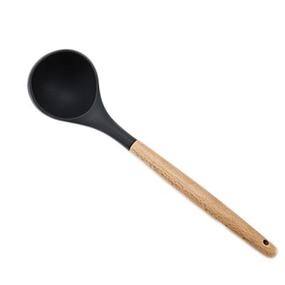 Kitchenware Wooden Handle Silicone Shovel Spoon Colander Brush Spatula Tool