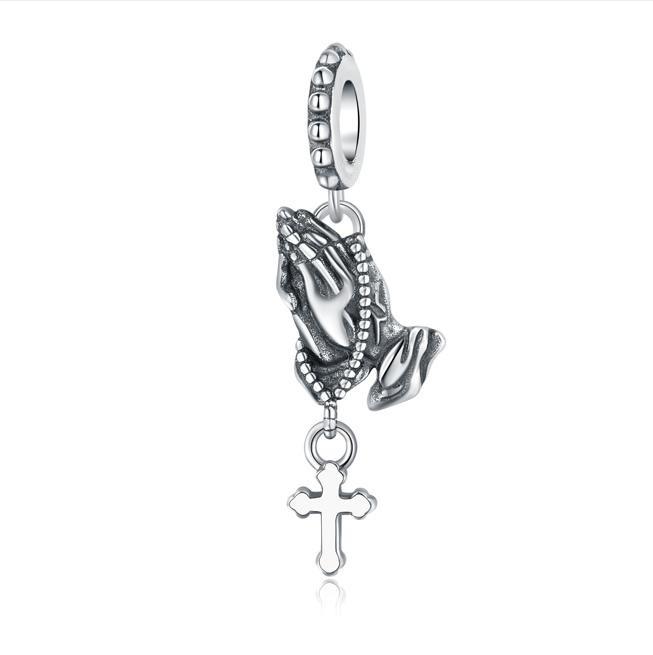 2026 Angel Eyes Cross Charm Positioning Buckle Charm Bead Jewelry Bracelet Accessories 925 Silver Girl