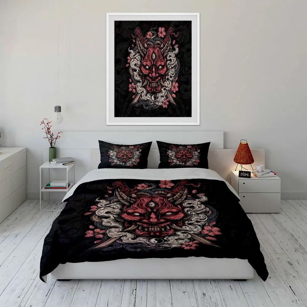 Set di Poster Decorativi Arte Demoniaca Morbido Confortevole Copripiumino Set Biancheria da Letto Incluso 1*Copripiumino & 2*Federe regalo