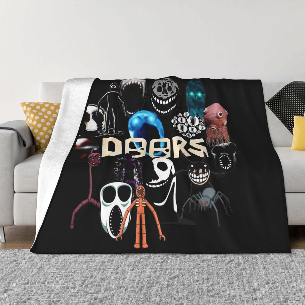 Doors Entities Everywhere Game Blankets Velvet Winter Multifunction Thin Throw Blanket for Sofa Office Plush Thin Quilt