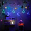 Colorful LED Star Moon Curtain String Lights for Bedroom Decoration