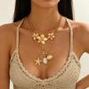 Explosive Multi-layer Stacked Flower Starfish Pearl Necklace Women's Light Luxury Beach Vacation Accessories Fashion Versatile