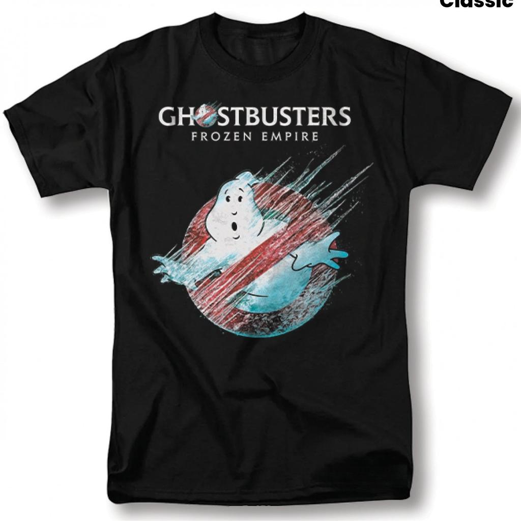 Men's Vintage Ghost Catcher Logo Print Casual Short Sleeve Tee