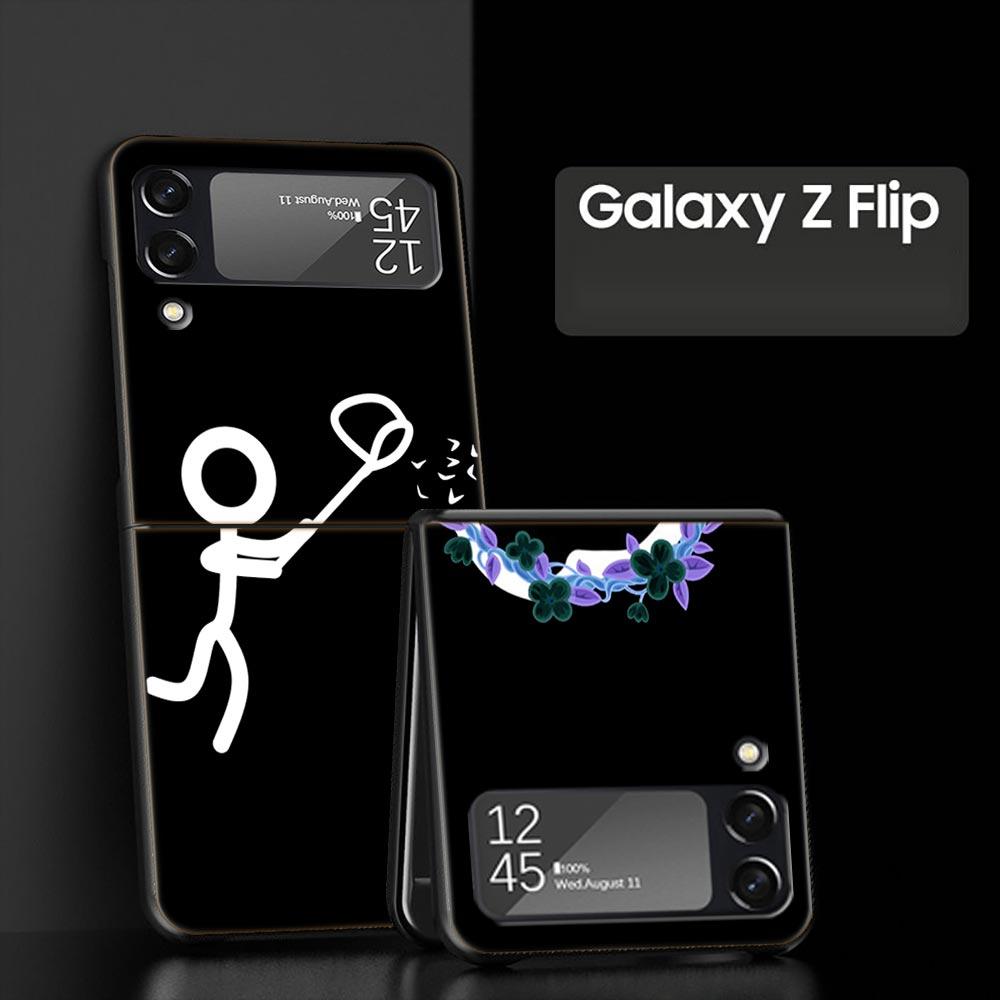 Funny Cute Cartoon Matchman Phone Case for Samsung Galaxy Z Flip 3 4 5 Shell For Samsung Z Flip3 Flip4 Hard PC Bumper Cover