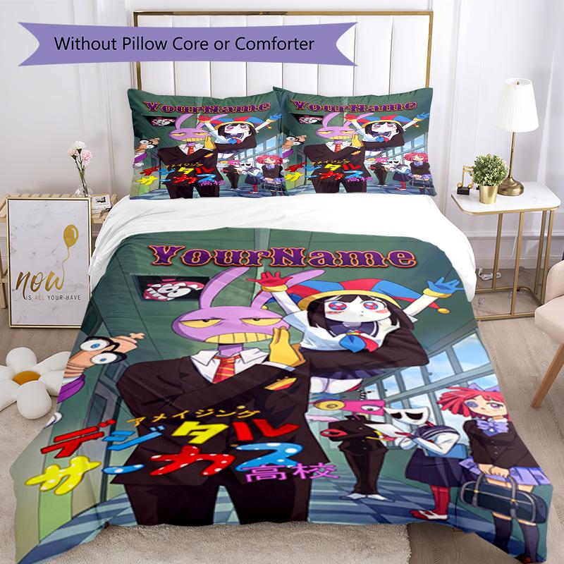 Circo Digitale Personalizza il tuo nome Set Biancheria da Letto Copripiumino Traspirante con Federe Decorazione per la Casa Regalo di Compleanno