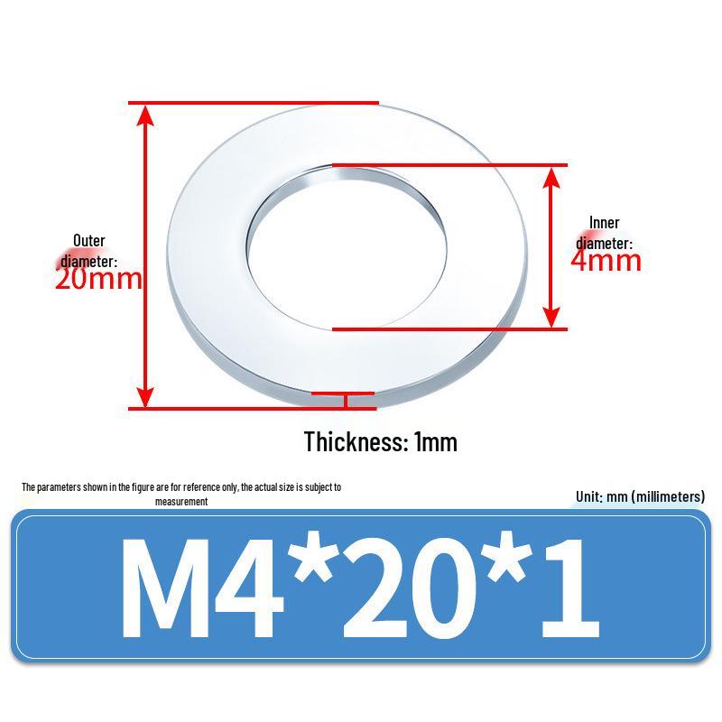 Extra Large Galvanized Metal Flat Washer (Sizes M1.6-M14)