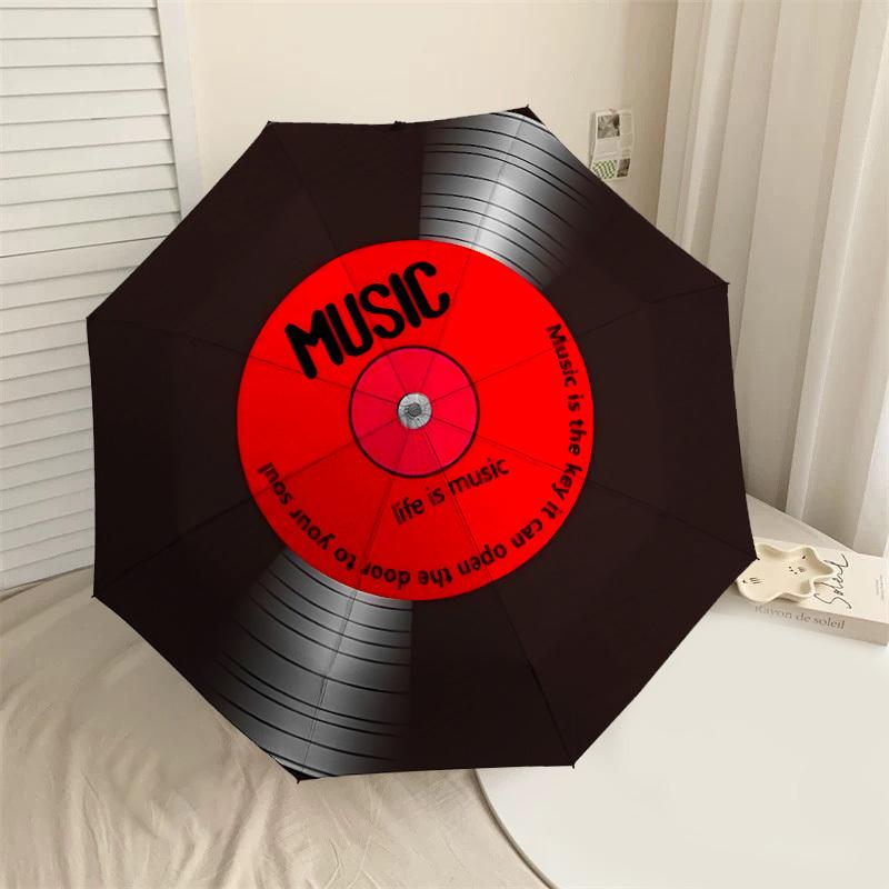 

1PC music life Automatic Open/Close Umbrella with Windproof, 8-Rib Sturdy Canopy, Durable Ribs, Fashionable Design,1260a