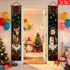 Door Couplet Banner Christmas Party Supplies 2pcs Polyester Porch Decor