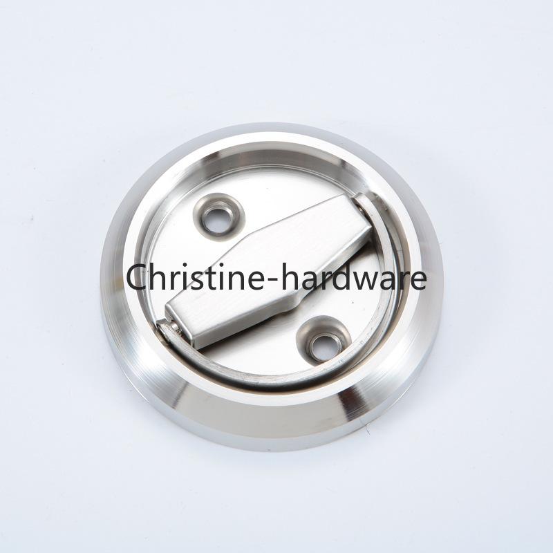 Wholesale Hidden Lock 304 Stainless Steel Single and Double-sided Sliding Door Invisible Pull Ring Concealed Embedded Handle