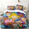 Bubble Guppies 3pc Set Perfect for Bedroom Use Comfortable Bedding Set Includes a Duvet Cover and Two Pillowcases Ideal Birthday or Christmas Gift