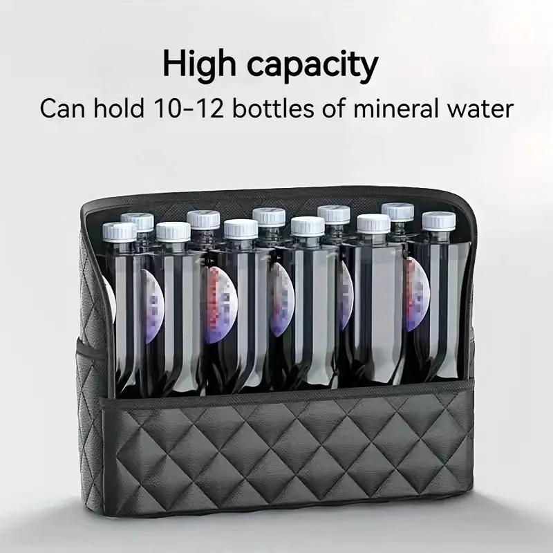 Autositz Organizer - Leder Aufbewahrungsnetz mit großer Kapazität mit Hängehaken, Mittel-Rücksitz-Organizer-Tasche für SUV/LKW-Zubehör