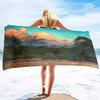Oil Painting Beach Towels Oversized Vintage Design Art Landscape Beach Towel Microfiber Beach Towel Soft Polyester Microfiber
