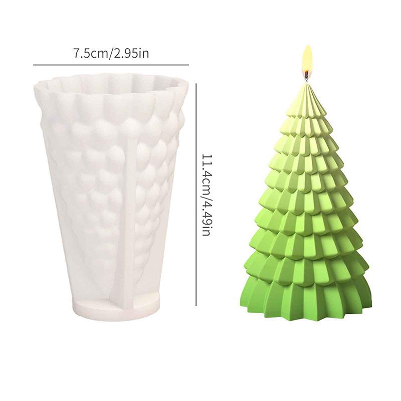 DIY Christmas Cedar Cone Mold Silicone Easy-to-release Oil Pine Cone Candle Mold Decorative Ornaments 3D Plaster Mold