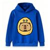 Kids Boys Girls Pullover Hoodie, Cute Cartoon Capybara In Fried Pancake Print Casual Soft Long Sleeve Hooded Sweatshirt For Little Children Daily Wear