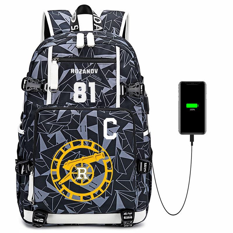 Large Capacity Schoolbag with Shoulder Strap; Student Three-piece Pencil Case Set