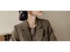 Women's Vintage Wool Twill Blazer - Autumn/Winter Retro Style