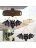 Halloween Decor Acrylic Stained Bat Suncatcher Hanging Ornament Goth Car Accessories Bat Car Hanging Accessories Gift for Women