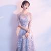 Banquet Evening Dress 1011 Summer New Temperament Fashion Evening Host Art Test Dress Dress