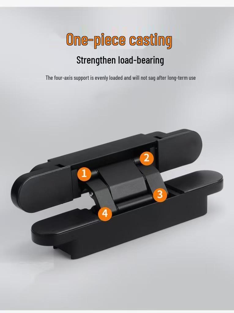 Three-Dimensional Adjustable Concealed Door Hinge for Hidden and Folding Doors