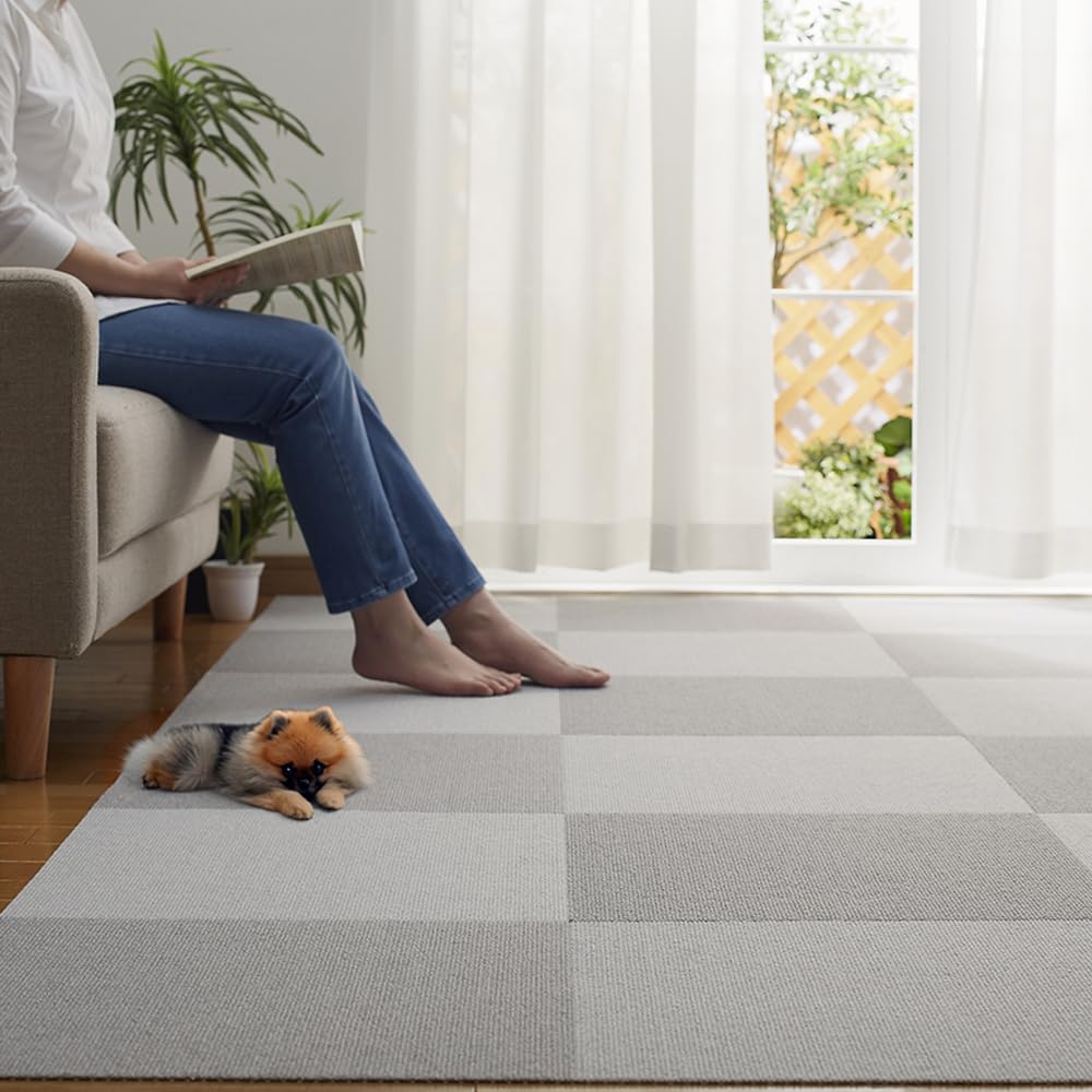 in Pet Large 10 Tile Water Dog Joint Tile Mat [Made Japan, Anti-Slip, Washable] Mat, Size, Pieces, 45x45cm, 4mm, Anti-Slip Carpet, Repellent, Mat,