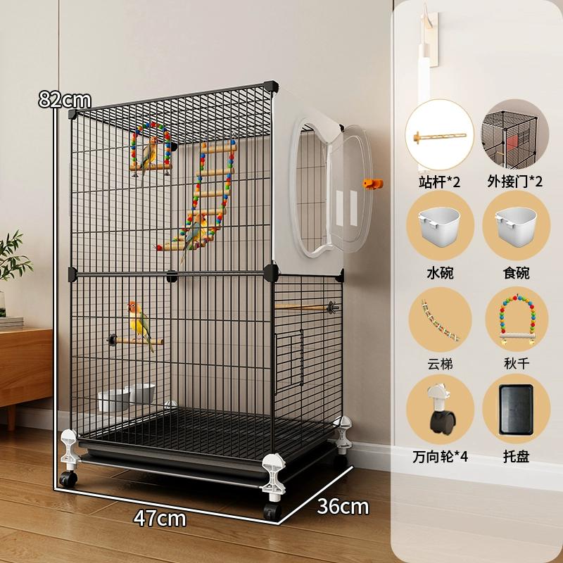 Large Bird Cage for Parrots New Design Luxury Villa for Budgies Cockatiels Lovebirds Spacious Premium Aviary with Modern Feature