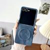 Suitable for Samsung Zflip7 Mobile Phone Case Anti Fall Zflip6 Simple Business Denim Magnetic Zflip6 Protective Case