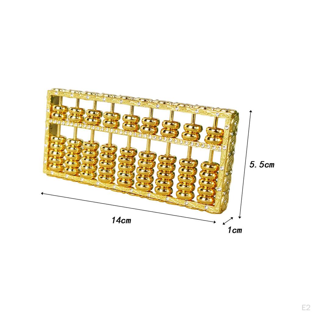 Counting Bead Abacus Alloy Decoration Adornment Mini Educational Desktop Ornament for